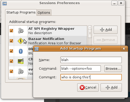 Sessions Preferences
